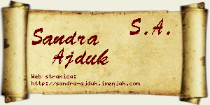 Sandra Ajduk vizit kartica